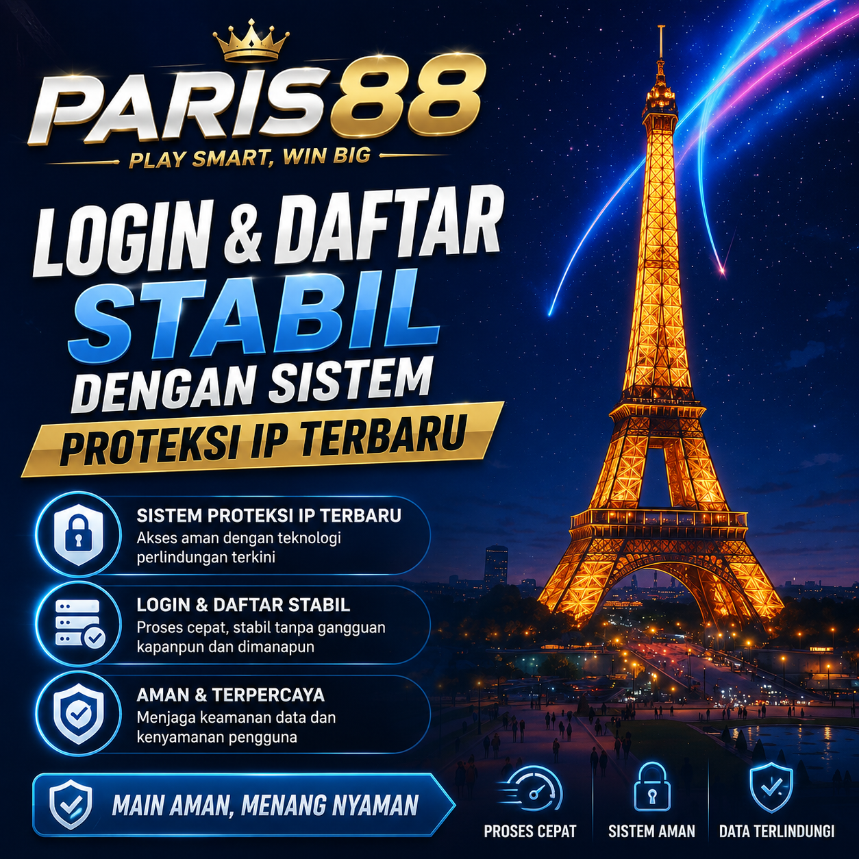 PARIS88 – Login & Daftar Stabil dengan Sistem Proteksi IP Terbaru